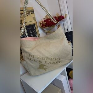 Beige Canvas Tote Bag